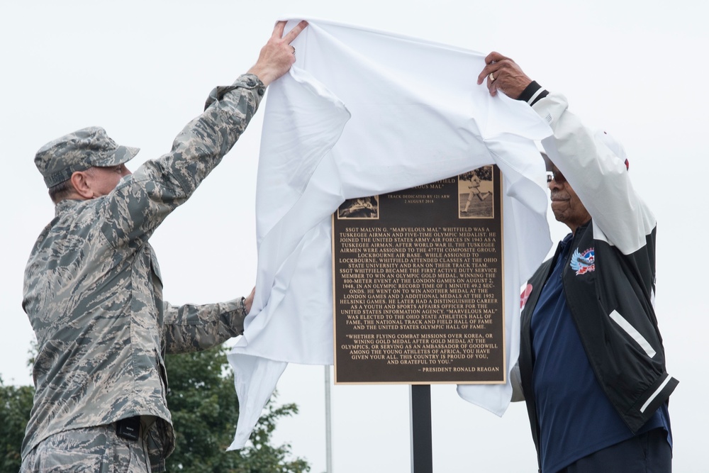 121st ARW honors Tuskegee Airman with track dedication