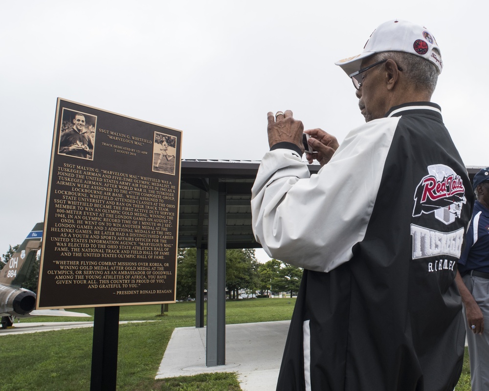 121st ARW honors Tuskegee Airman with track dedication