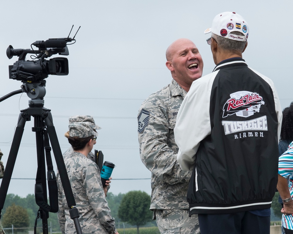 121st ARW honors Tuskegee Airman with track dedication