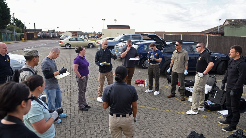 RAF Mildenhall agencies practice crime scene processing