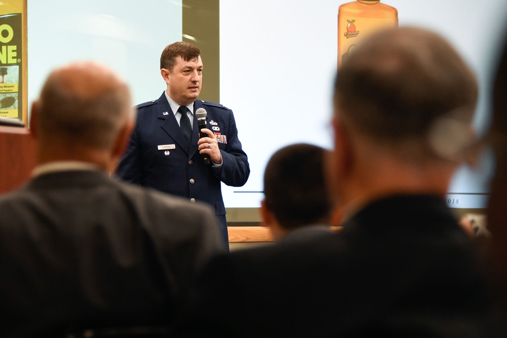 Col. LaPuma speaks at his retirement ceremony