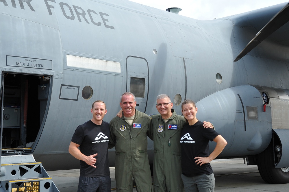 American Ninja Warriors tour Hurricane Hunter aircraft