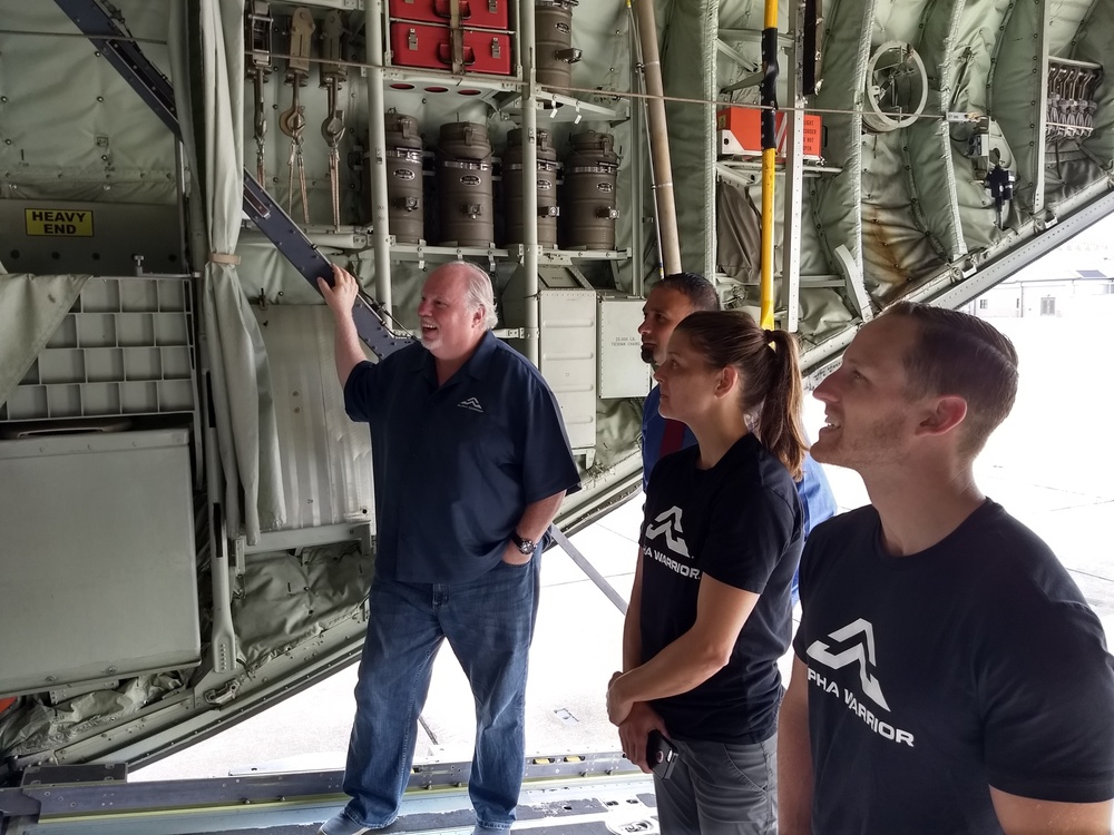 American Ninja Warriors tour Hurricane Hunter aircraft