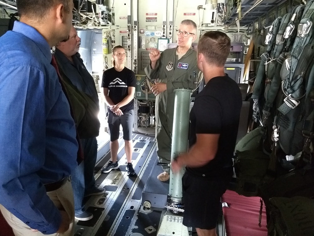 American Ninja Warriors tour Hurricane Hunter aircraft
