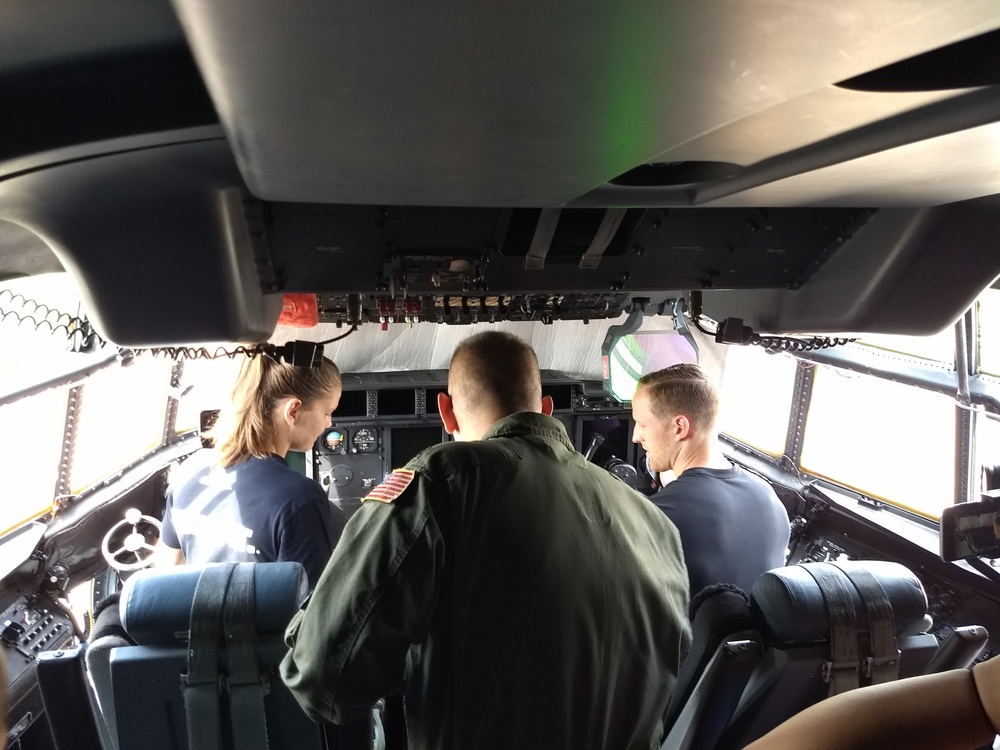 American Ninja Warriors tour Hurricane Hunter aircraft