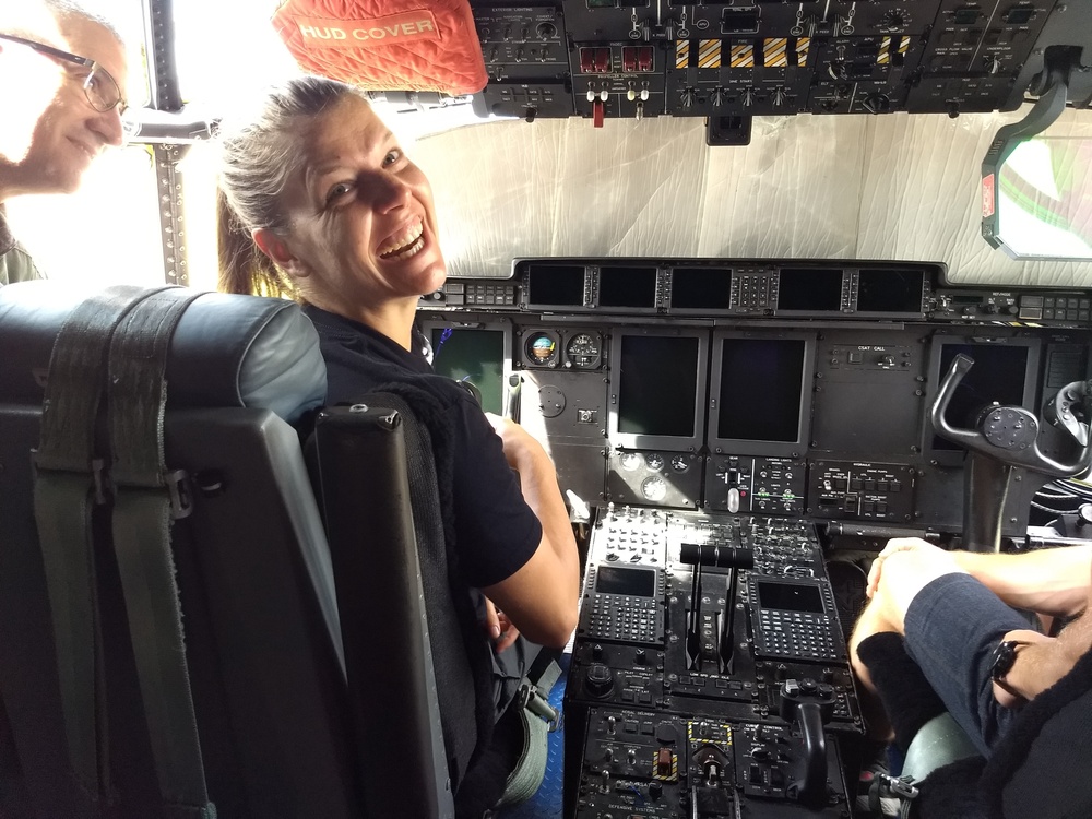 American Ninja Warriors tour Hurricane Hunter aircraft