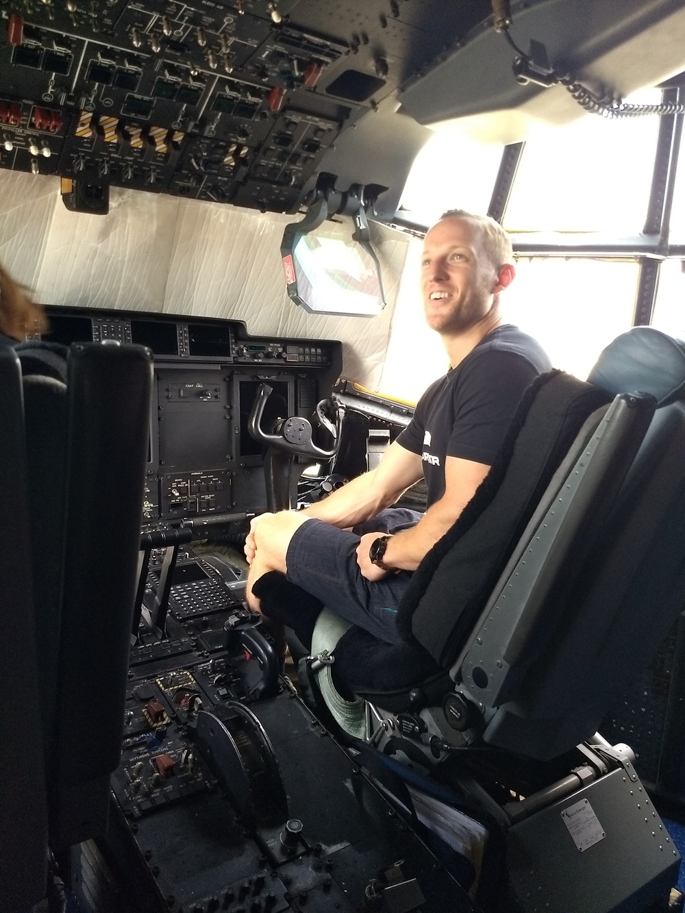American Ninja Warriors tour Hurricane Hunter aircraft
