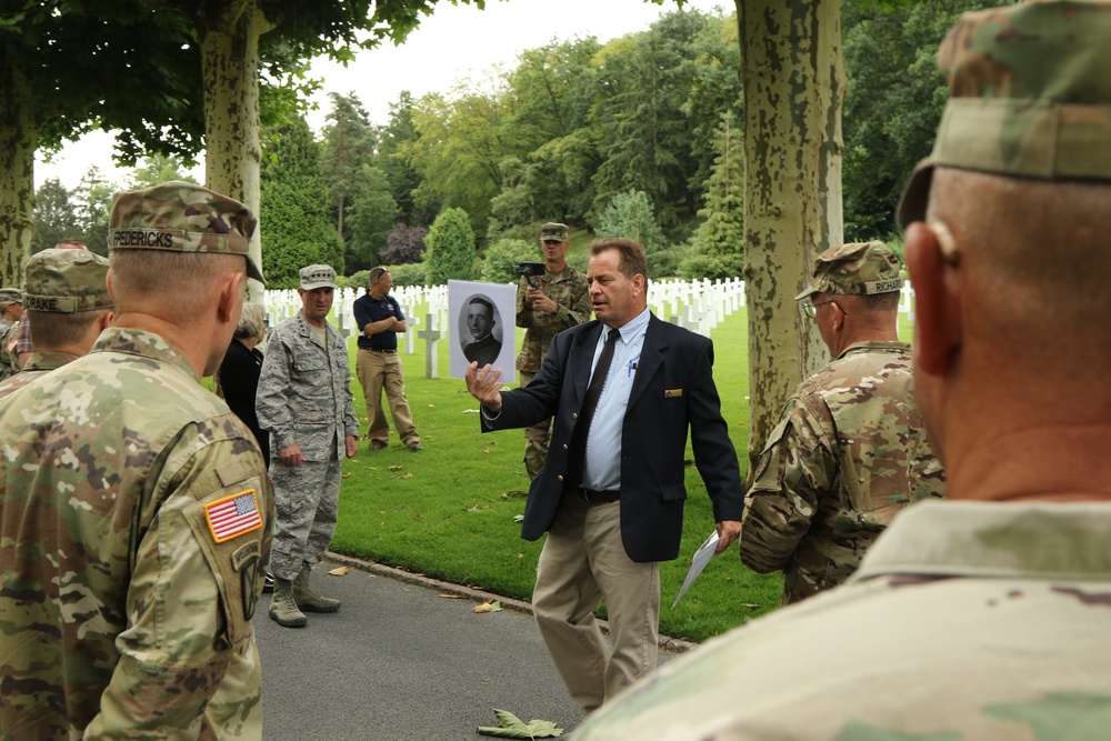 Yankee Division visit the Aisne-Marne American Cemetery