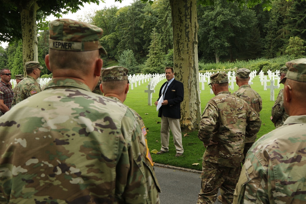 Yankee Division visit the Aisne-Marne American Cemetery