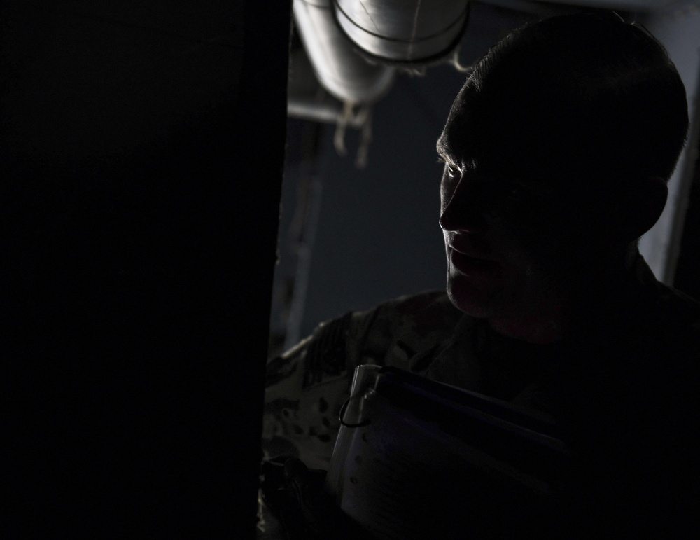 AC-130U Spooky gunship conducts live-fire training