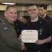 USS Gerald R. Ford Reactor Department Awards at Quarters