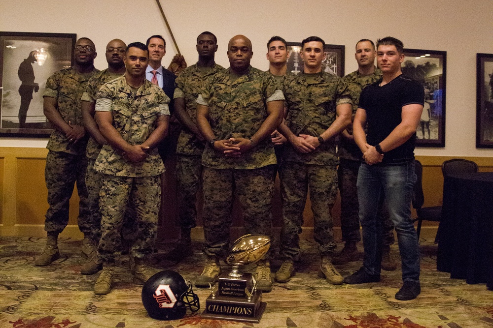 Camp Hansen Marines Celebrate USFJ-AFL Championship Victory