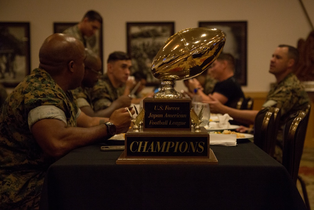 Camp Hansen Marines Celebrate USFJ-AFL Championship Victory