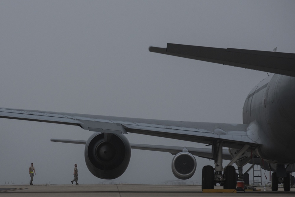 Foggy morning at Rickenbacker Air National Guard Base