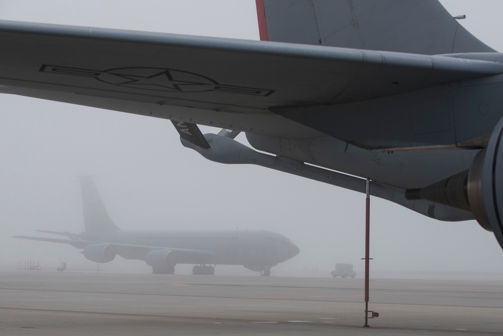 Foggy morning at Rickenbacker Air National Guard Base