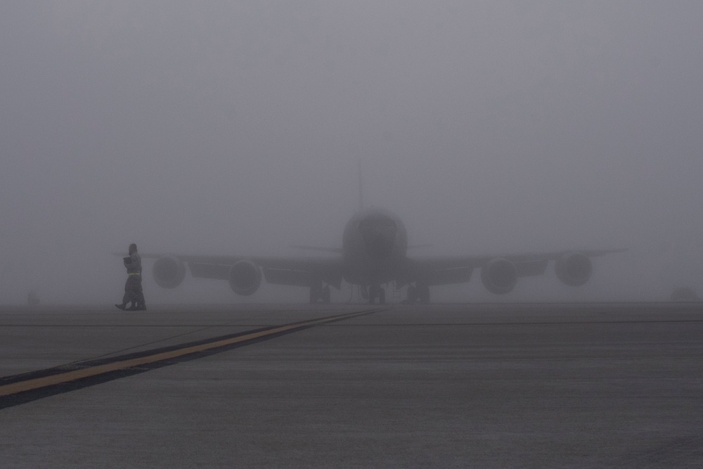 Foggy morning at Rickenbacker Air National Guard Base