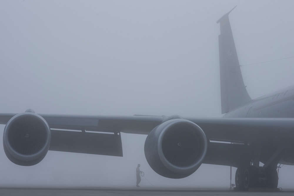 Foggy morning at Rickenbacker Air National Guard Base