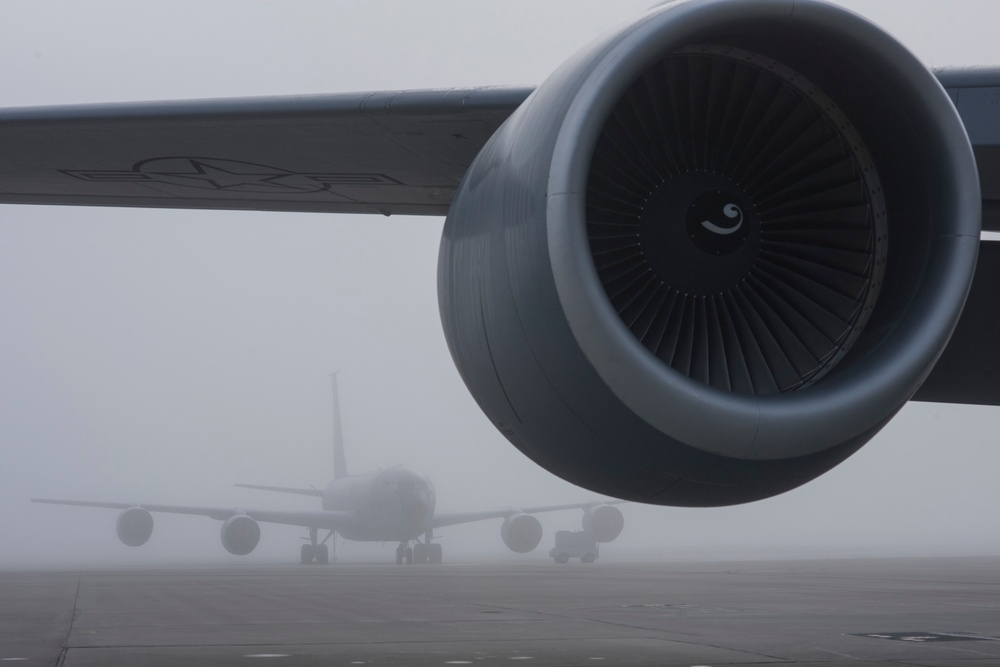 Foggy morning at Rickenbacker Air National Guard Base