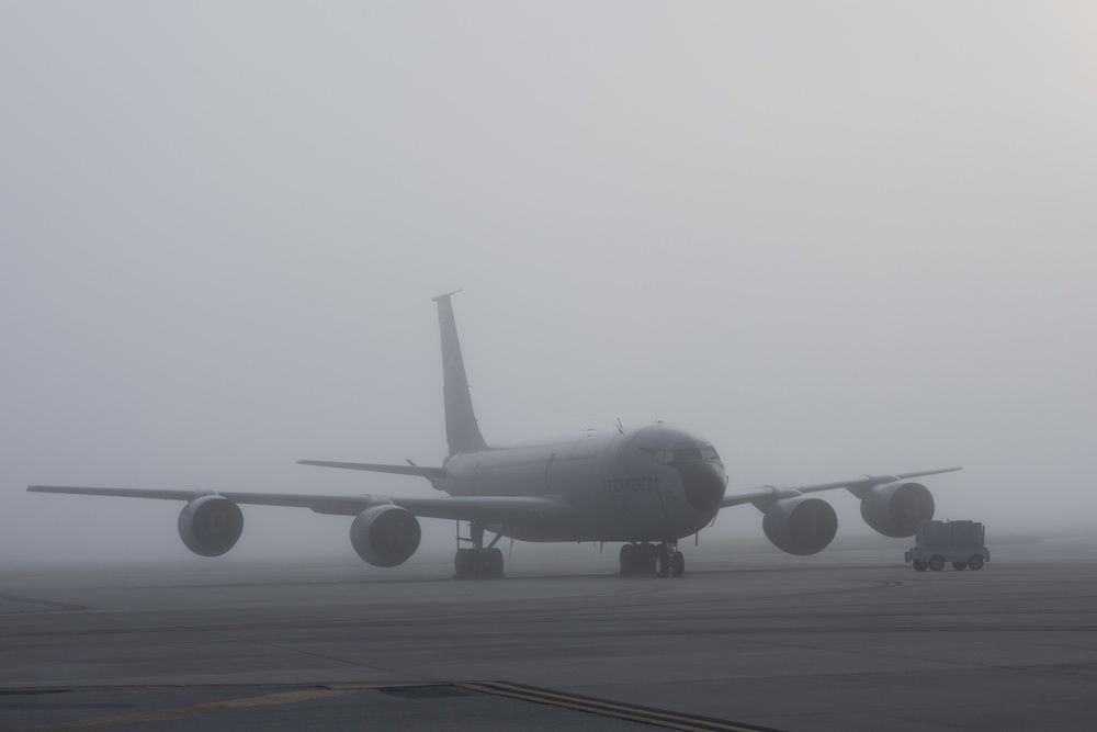 Foggy morning at Rickenbacker Air National Guard Base