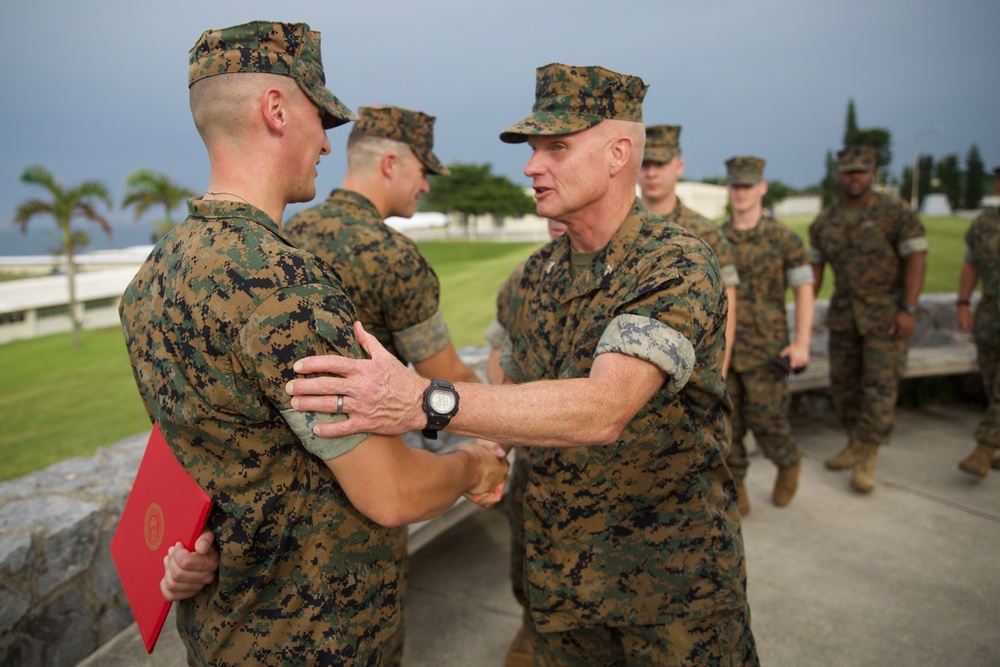III MEF Commanding General meritoriously promotes Marines, Sailor