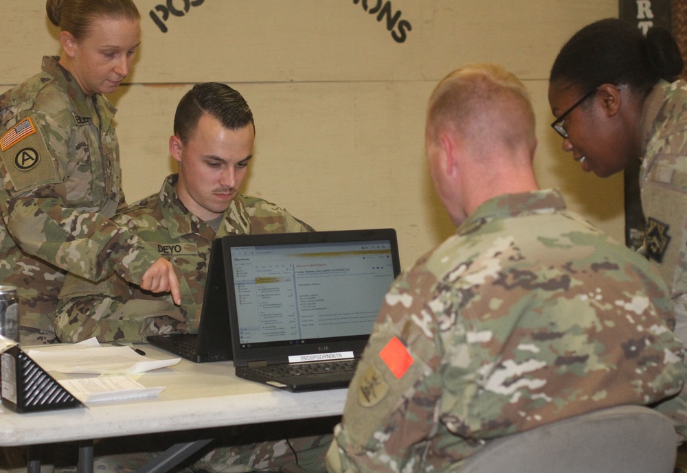 213th Personnel Co. Casualty Liaison Team trains at NTC