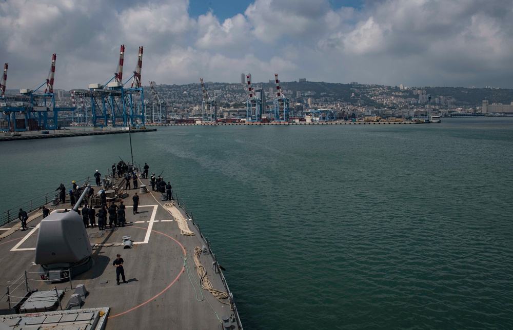 USS Carney Arrives in Haifa, Israel