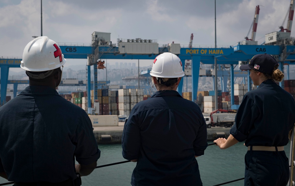 USS Carney Arrives in Haifa, Israel