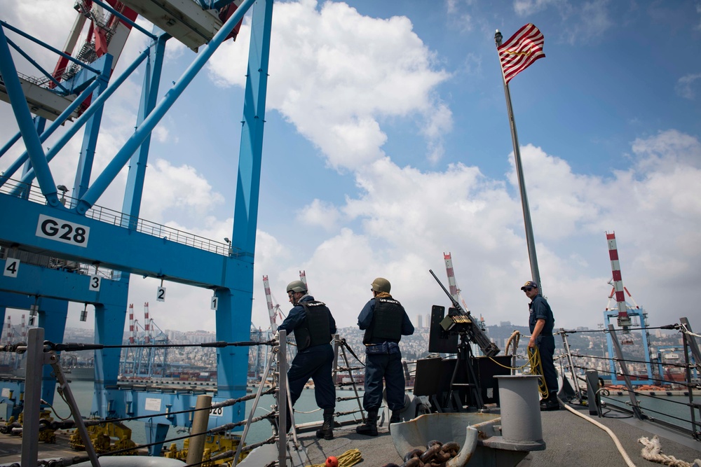 USS Carney Arrives in Haifa, Israel