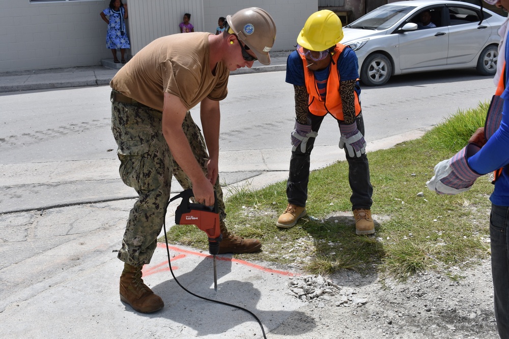 Naval Mobile Construction Battalion (NMCB) 11 Construction Civic Action Detail Marshall Islands August 3rd 2018