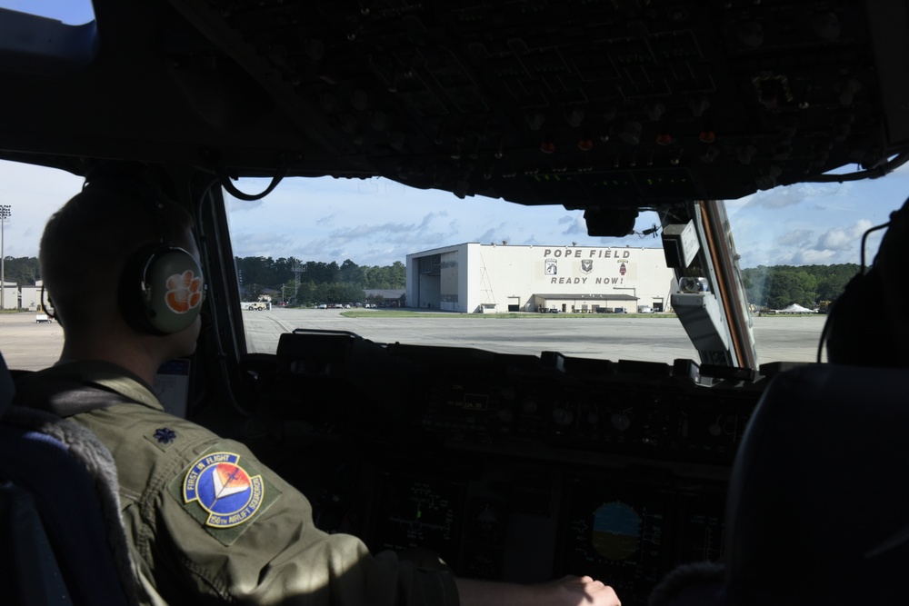 First NCANG C-17 Mission to Pope Army Airfield