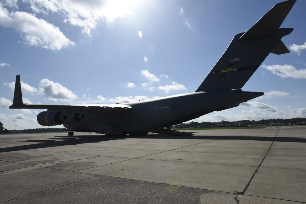 First NCANG C-17 Mission to Pope Army Airfield