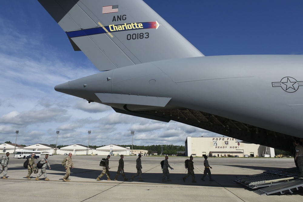 First NCANG C-17 Mission to Pope Army Airfield