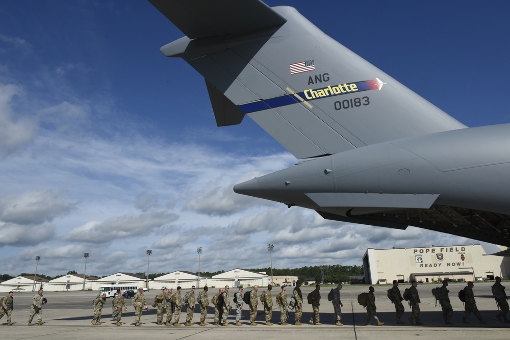 First NCANG C-17 Mission to Pope Army Airfield