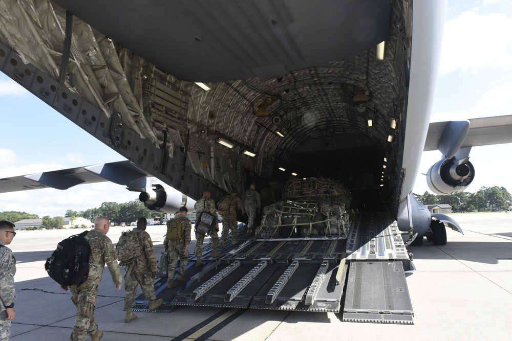 First NCANG C-17 Mission to Pope Army Airfield