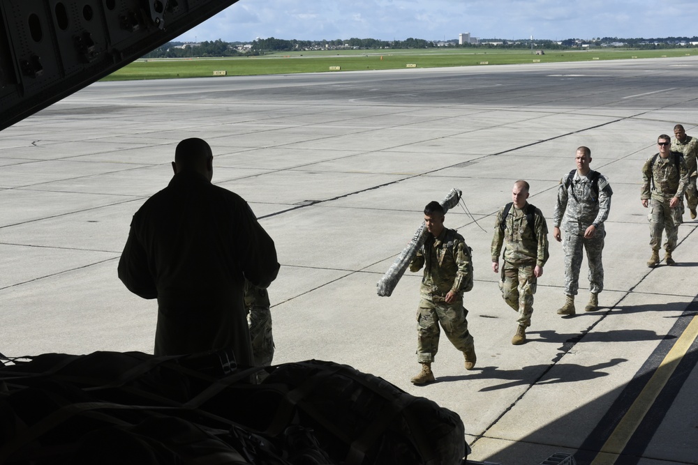 First NCANG C-17 Mission to Pope Army Airfield