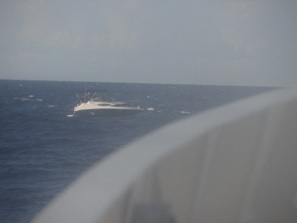 Coast Guard rescues 10 people from a disable and adrift vessel 9 miles west of Bimini, Bahamas