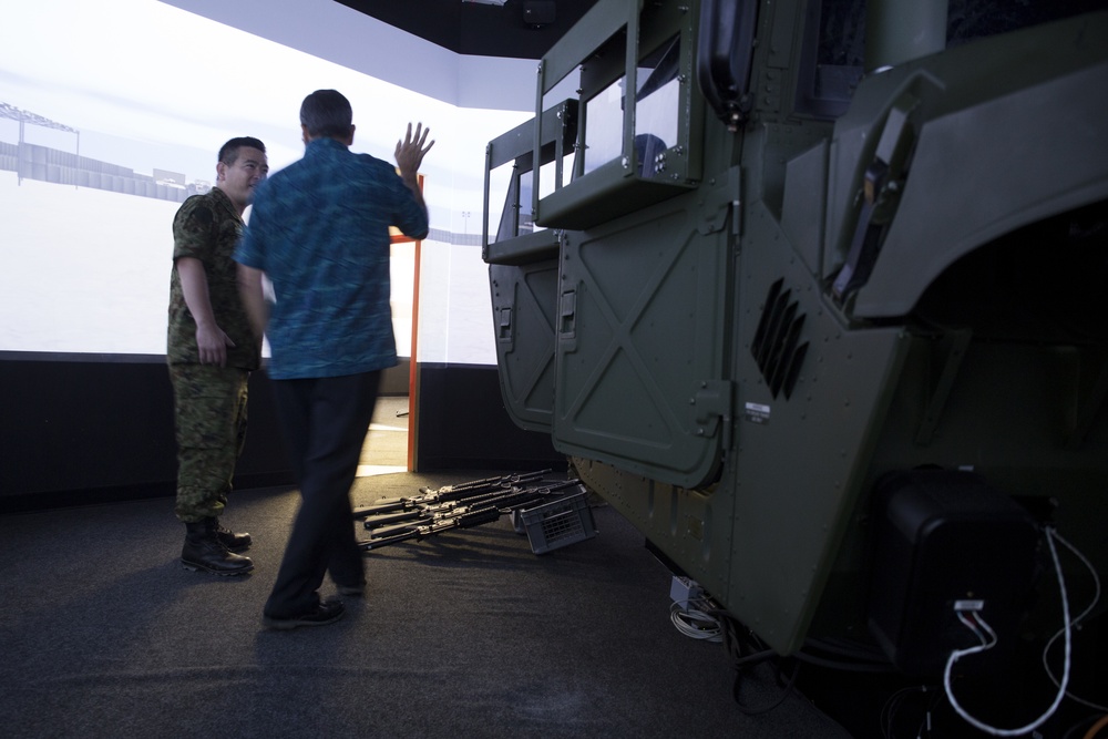 Japanese Military Attaché visits the Infantry Immersion Trainer facility