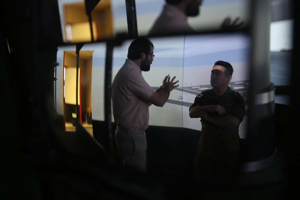 Japanese Military Attaché visits the Infantry Immersion Trainer facility