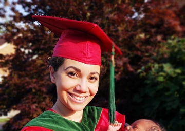 Swapping a cap and gown for a hospital gown