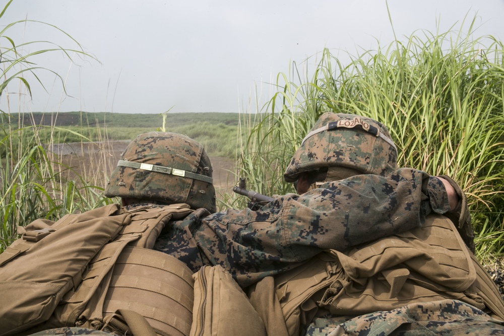 Marines with Company F refine their fire and maneuver techniques in the hills of Fuji, Japan