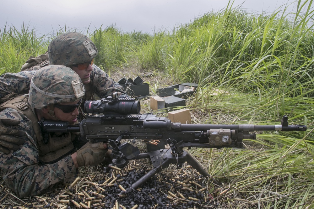 Marines with Company F refine their fire and maneuver techniques in the hills of Fuji, Japan