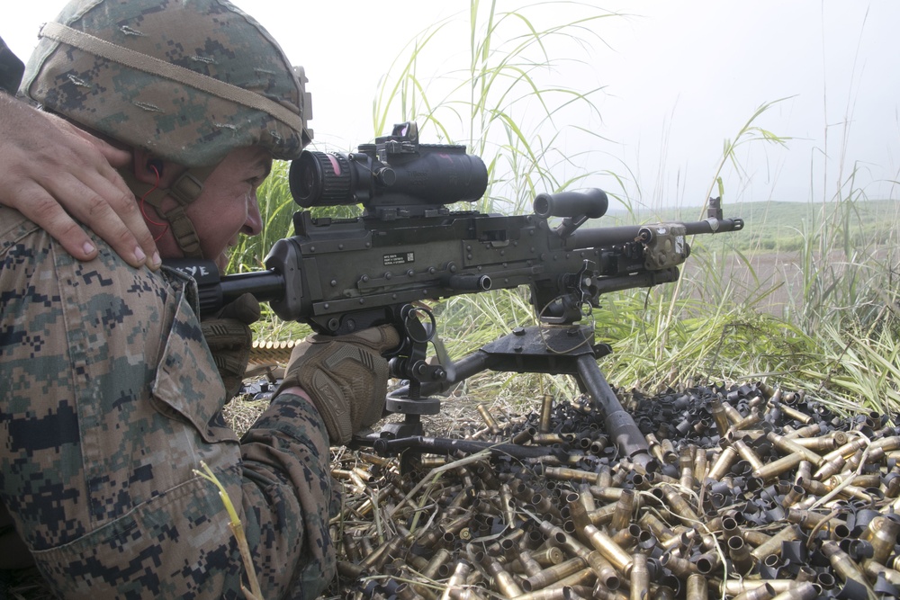 Marines with Company F refine their fire and maneuver techniques in the hills of Fuji, Japan