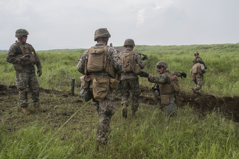 Marines with Company F refine their fire and maneuver techniques in the hills of Fuji, Japan