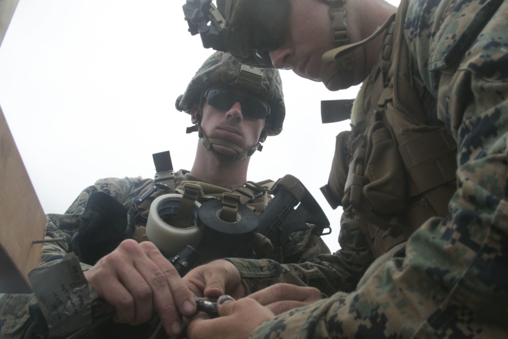 Marines with Company F refine explosive breaching tactics