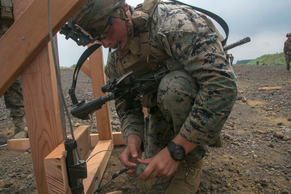 Marines with Company F refine explosive breaching tactics