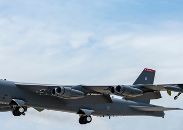 B-52 Stratofortress bomber takes off from Andersen in support of Pitch Black 18