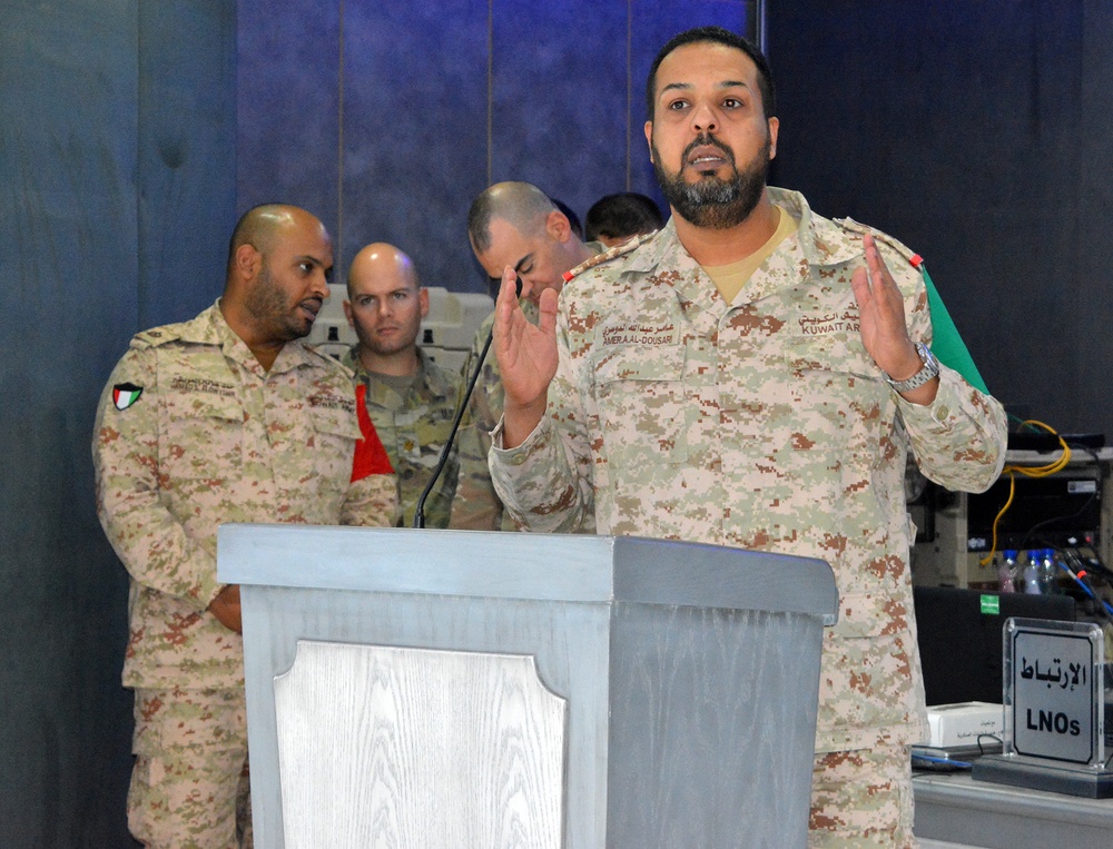 Task Force Spartan, Kuwait Land Forces refine communication