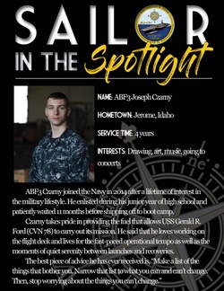 ABF3 Joseph Czarny, V-4 Sailor in the Spotlight