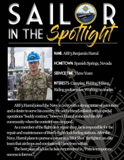 ABH3 Benjamin Harral, Ford Division in the Spotlight Petty Officer in the Spotlight