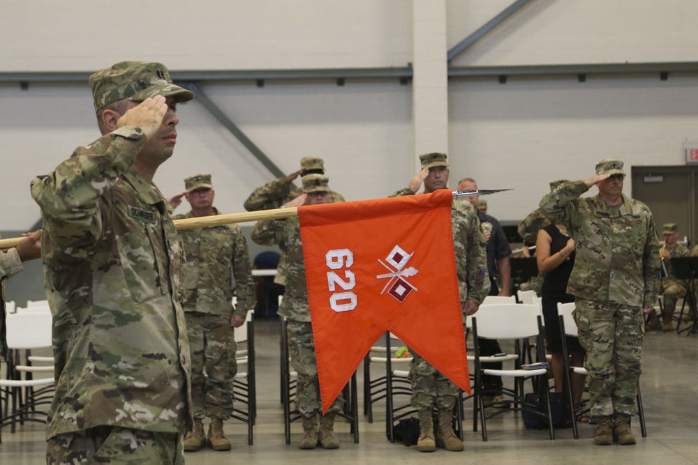 620th Signal Company holds color casing ceremony